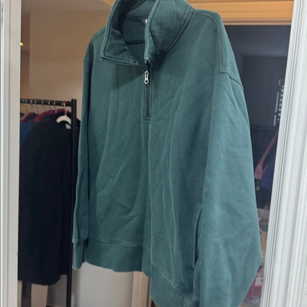 1/4 Zip Green Size Med - Picture 1 of 2